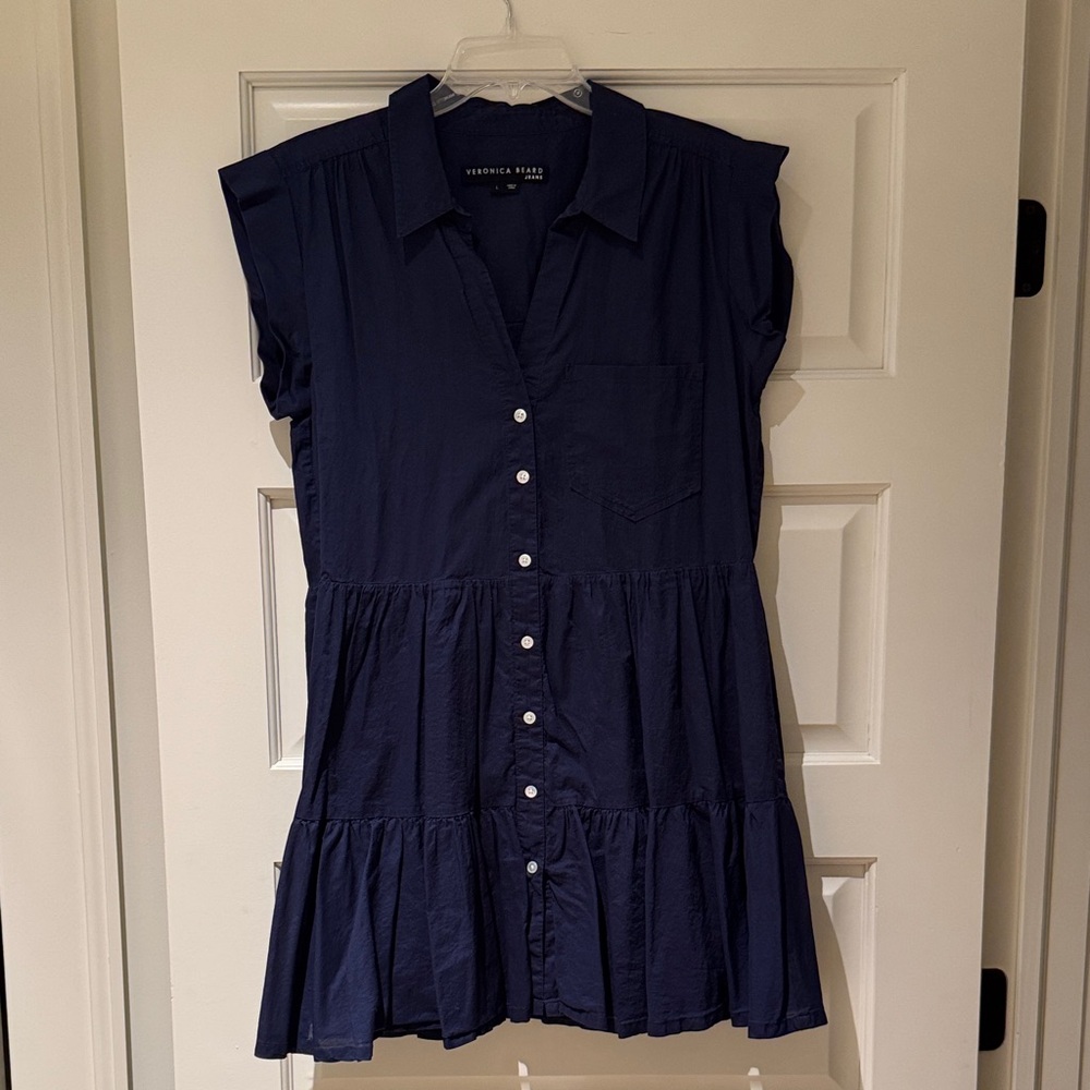 Veronica Beard Jeans navy cotton dress sz Large/fits Medium